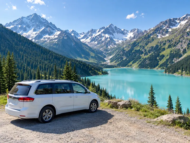 Großer Almaty-See & Alma-Arasan-Quellen mit dem Auto